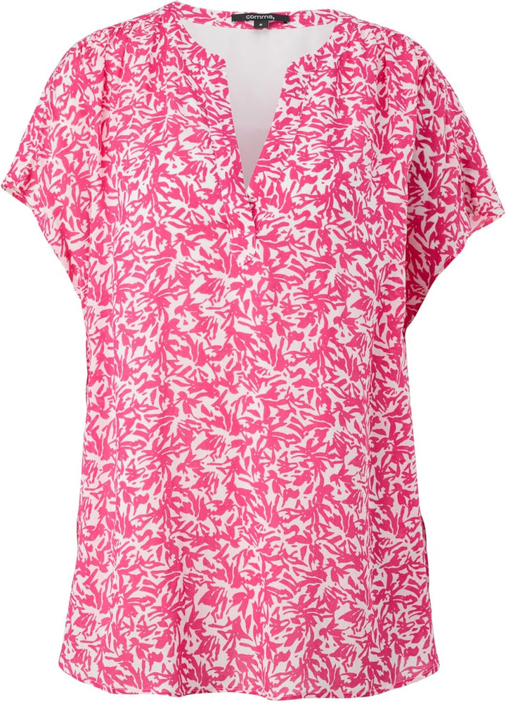 Comma Viskosebluse mit Raffung XS 01b4_weiss, XS 01b4_weiß