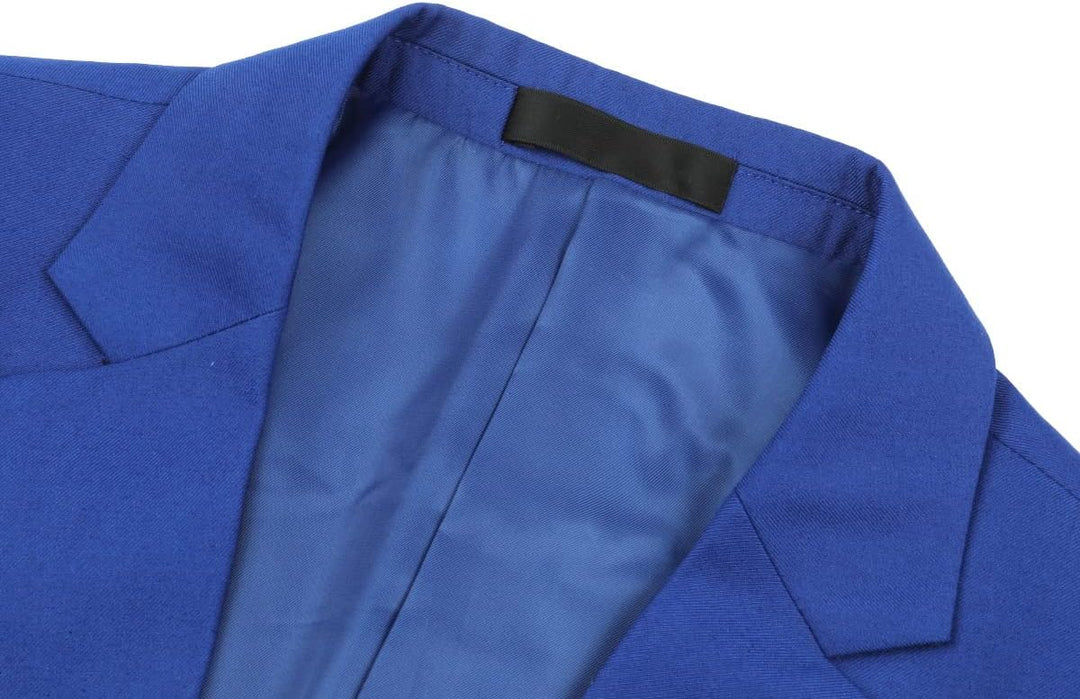 YOUTHUP Herren Sakko Slim Fit Anzugjacke für Business Hochzeit Eleganter 1 Knöpfen Blazer XL Königsb
