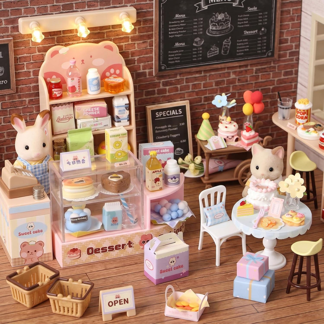 Miniatur Kaufladen Zubehör Mit 100+ Teilen Puppenhaus Zubehör Für Kinder | Mini Lebensmittel Kauflad