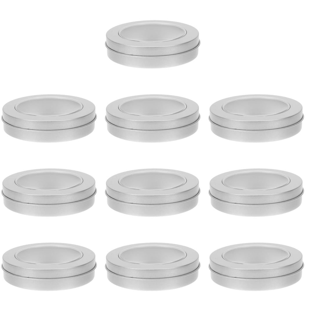 PRETYZOOM 10 StüCk PläTzchendosen Aus WeissBlech Kleine Blechdosen Mit Deckel Runde Aufbewahrungsbox