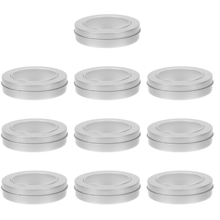 PRETYZOOM 10 StüCk PläTzchendosen Aus WeissBlech Kleine Blechdosen Mit Deckel Runde Aufbewahrungsbox