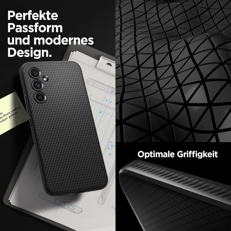 Spigen Liquid Air Hülle Kompatibel mit Samsung Galaxy A54 5G- Schwarz Handyhülle Galaxy A54 Schwarz,