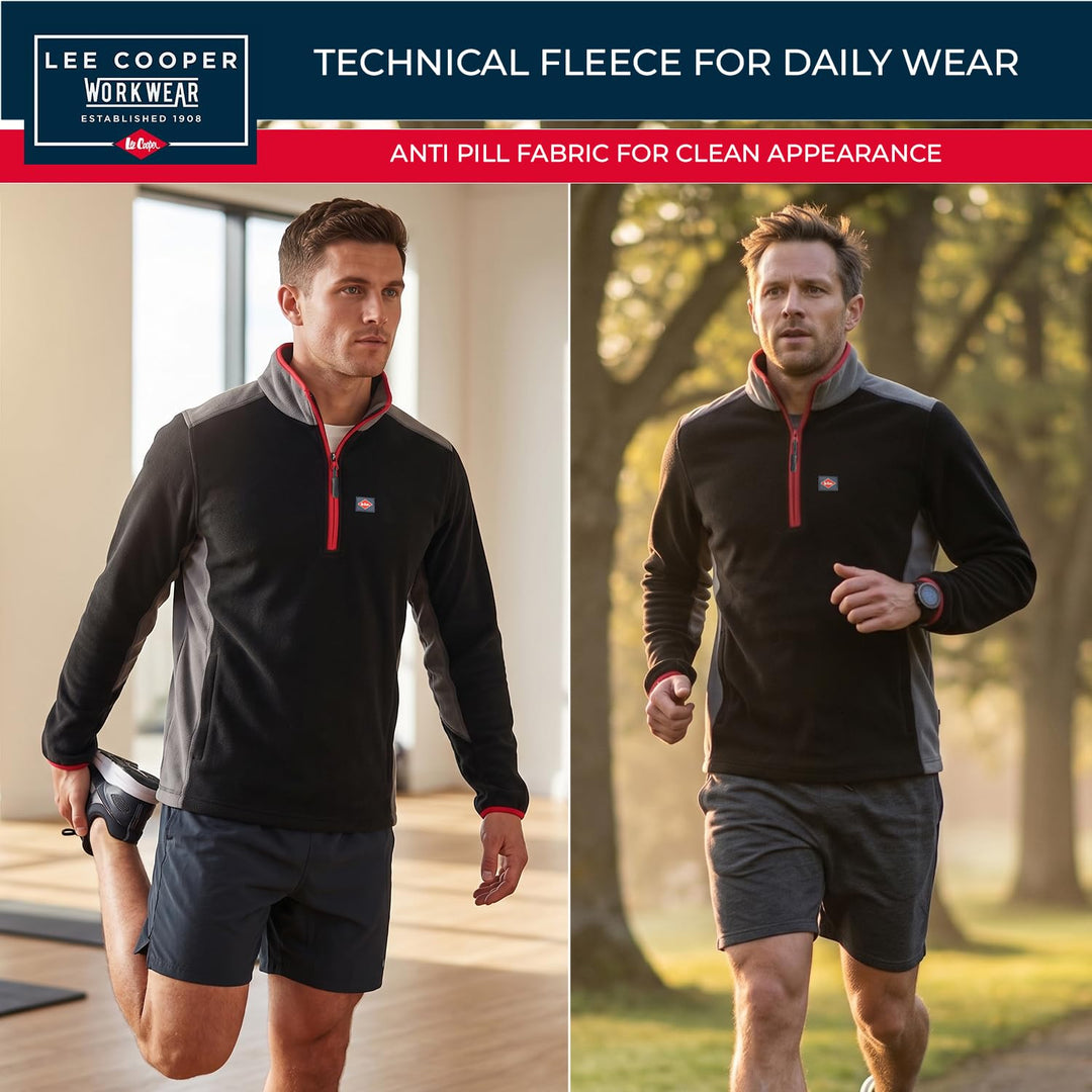 Lee Cooper Arbeitskleidung Mens Zip Neck Thermal Anti Pill Fleece Arbeit Pullover Pullover Pullover