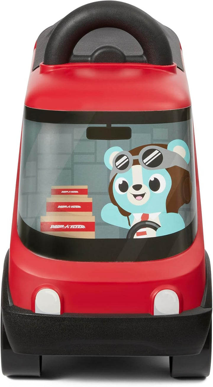 Radio Flyer Ride & Deliver Truck, rotes Rutschfahrzeug für Kleinkinder ab 2 Jahren