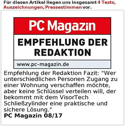 VisorTech Türschloss elektrisch: Elektronischer Tür-Schliesszylinder, Transponder, Code, Bluetooth &