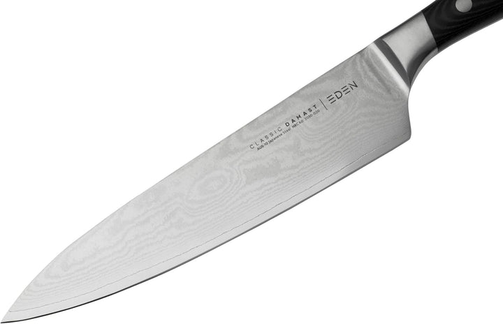 Eden Classic Damast Kochmesser 20 cm Küchenmesser EQ2030-020 Kochmesser für Gemüse, Früchte und Flei