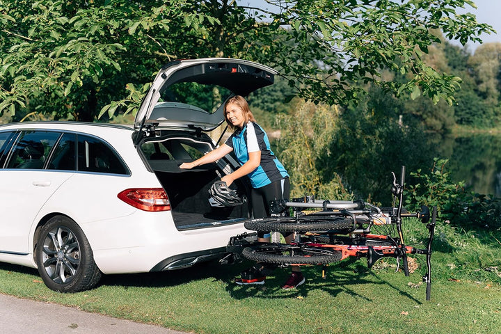 Westfalia bikelander Fahrradträger für die Anhängerkupplung | Kupplungsträger für 2 Fahrräder | E-Bi