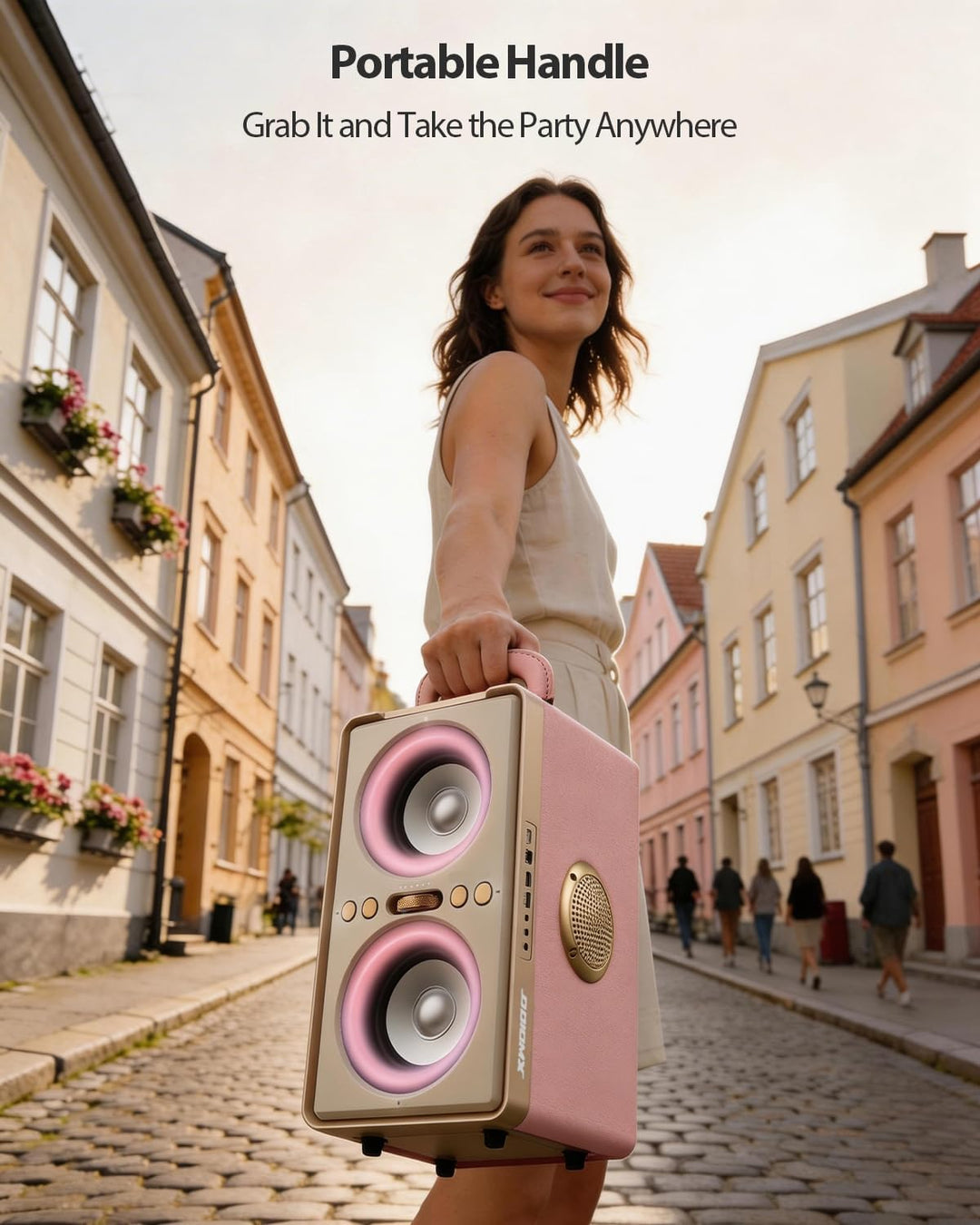 240W Peak Musikbox Bluetooth Gross, kraftvoller, lauter Klang mit tiefen Bässen, 20H Akku,TWS-Funkti