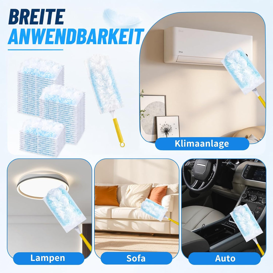 102 Stück Staubmagnet Kompatibel mit Swiffer Staubmagnet Nachfüllpack, Einweg Magnet Staubwedel für
