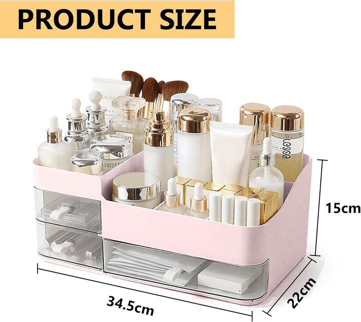 Lacuasmall Make Up Organizer Kosmetik Aufbewahrungsbox mit Schubladen, Schminktisch Organizer für Wa