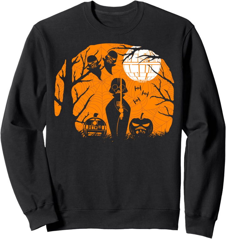 Star Wars Halloween Darth Vader Death Star Silhouette Sweatshirt