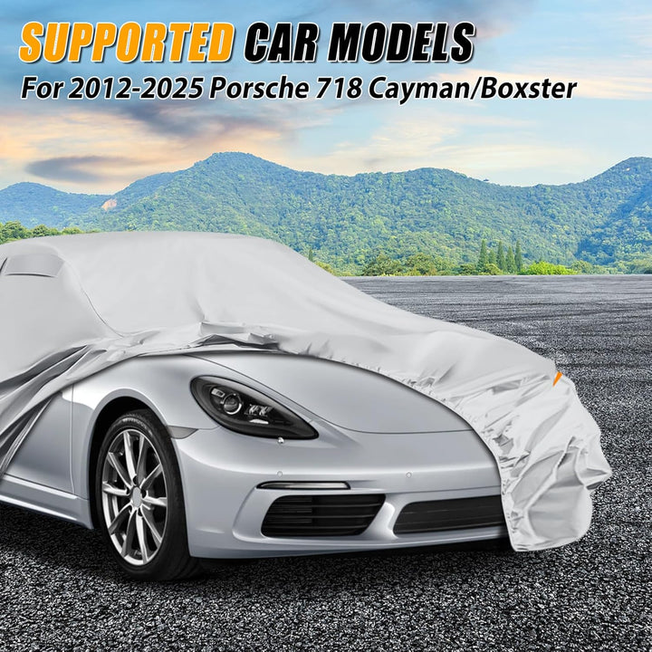 Autoabdeckung Wasserdicht für 1997–2025 Porsche 718 Boxster/Cayman, Vollgarage Autoplane Auto Abdeck