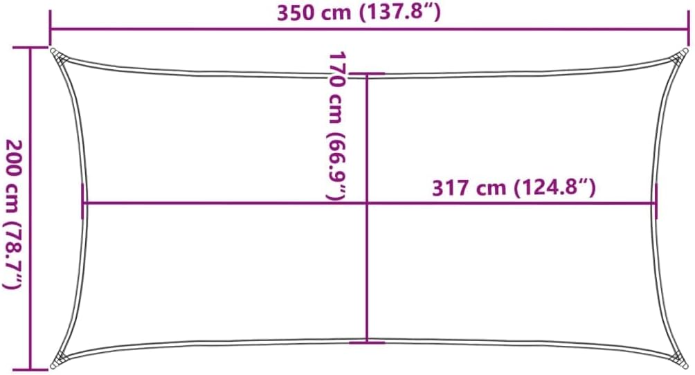 vidaXL Sonnensegel Hellgrau 3,5x2 m 100% Polyester Oxford Hellgrau 2 x 3.5 m, Hellgrau 2 x 3.5 m