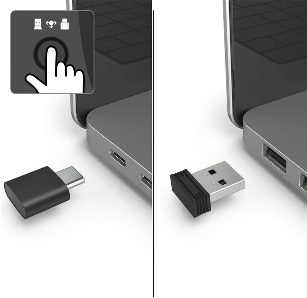 Hama, MW-600 Funk-Maus mit USB-C und USB-A (PC Maus kabellos mit 6 Tasten, leise, optische Maus mit
