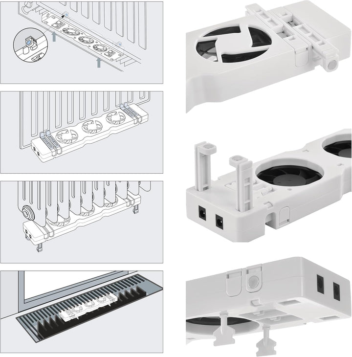 EMOS Heizung-Ventilator zum Sparen von Energie und Heizkosten, Starterset TRIO, 3 Stück Heizgebläse