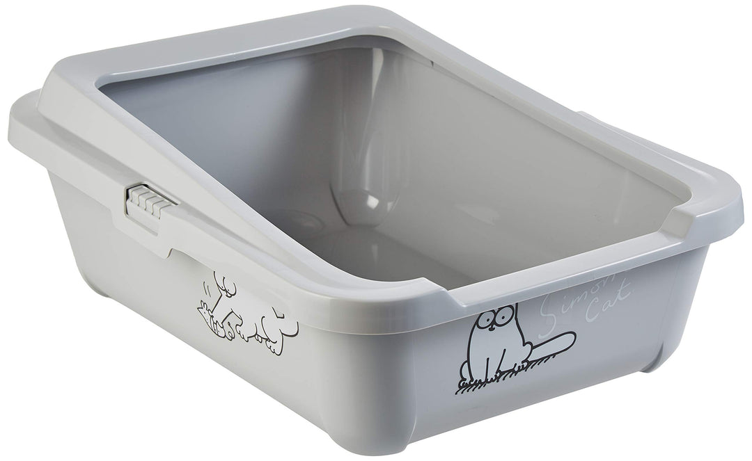 Simon's Cat, Katzentoilette mit Rand L: 43 cm B: 32 cm H: 16 cm grau grau L: 43 cm B: 32 cm H: 16 cm
