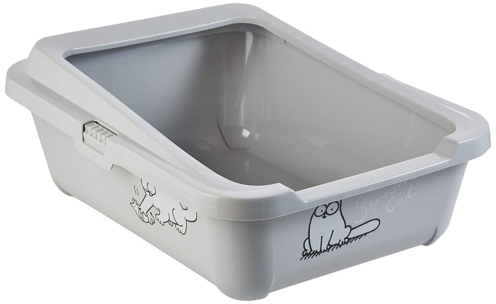 Simon's Cat, Katzentoilette mit Rand L: 43 cm B: 32 cm H: 16 cm grau grau L: 43 cm B: 32 cm H: 16 cm