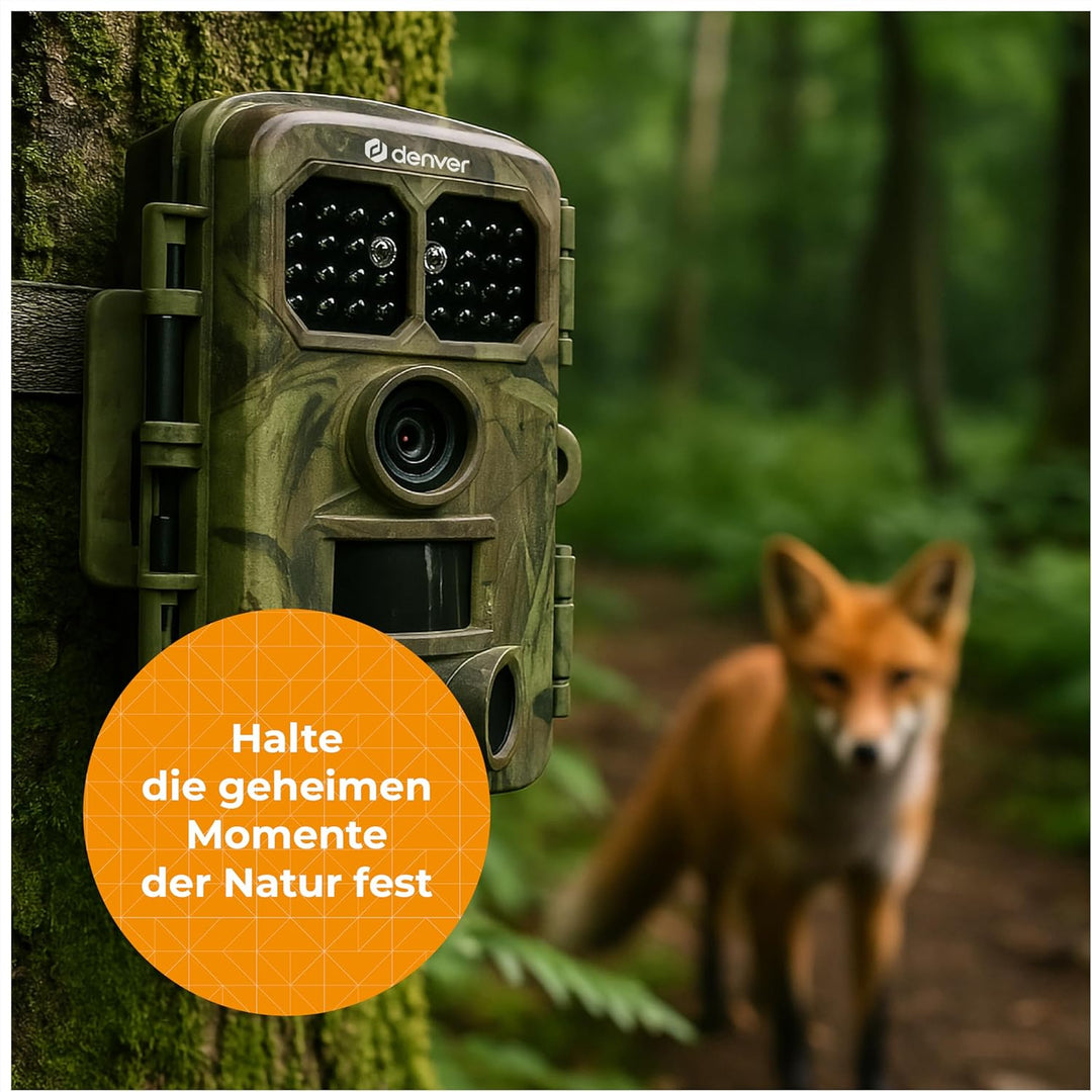 Denver WCT-8026W Digitale Wildkamera mit Wi-Fi, 48MP Foto, 4K Video, 120° Blickwinkel und IP65 Wasse