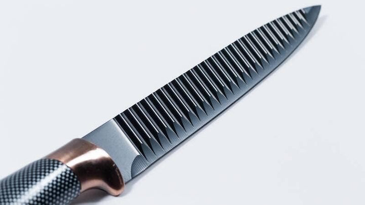 KING Messer-Set mit Sparspäler, in Carbon-Optik, Schwarz/Roségold, 6-teilig