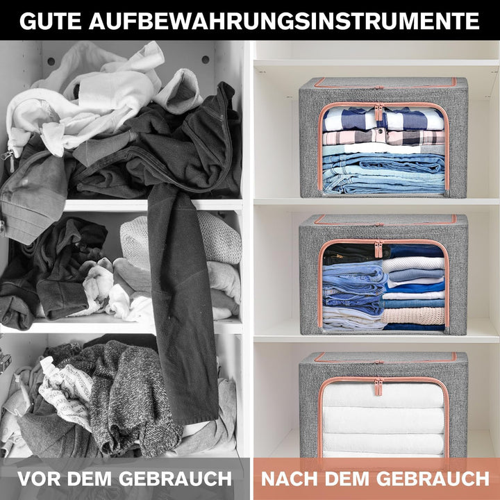 Grosse Kleideraufbewahrungstaschen, Schrank-Organizer und Aufbewahrung, faltbare Box aus Oxford-Stof