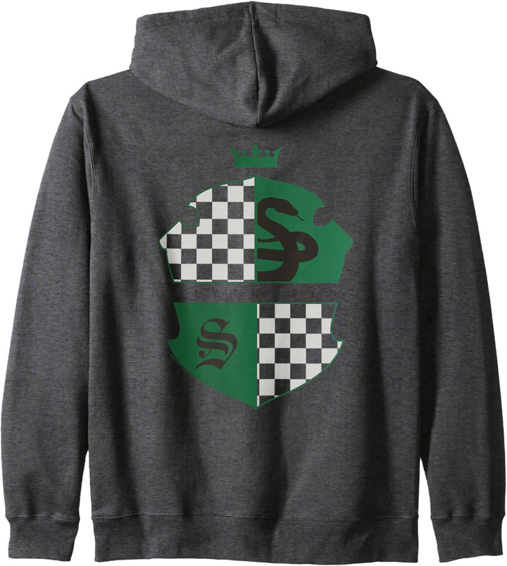 Harry Potter Slytherin Checkered Shield Crest Kapuzenjacke