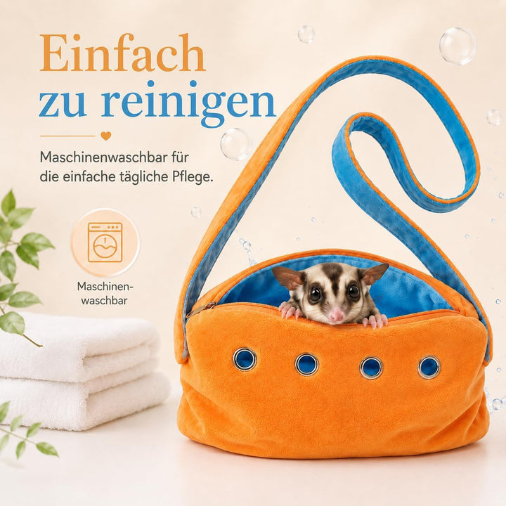 Sugar Glider Bonding Pouch Carrier Bag Sling with Adjustable Strap for Gliders Ferret Rat Hedgehog H