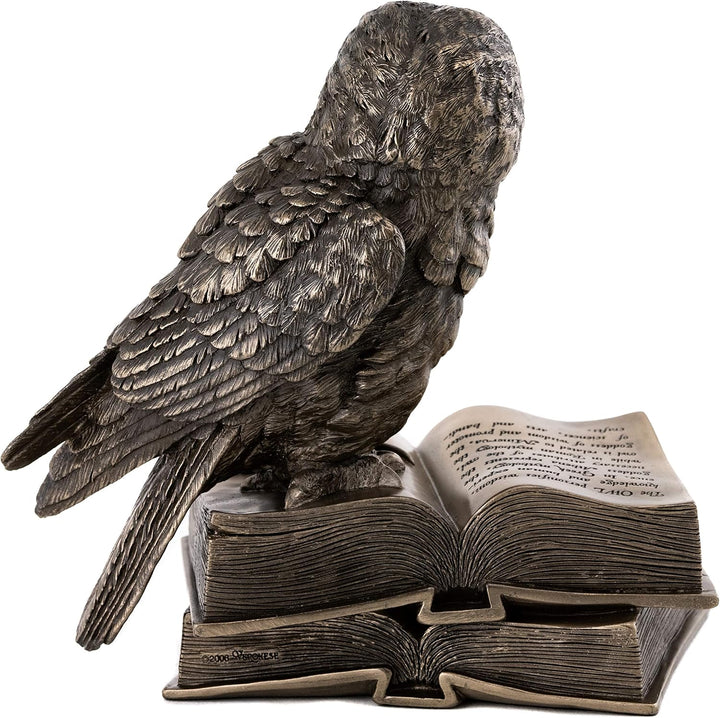 * Bronze * Barn Eule auf Buch Figur Statue Figur gross