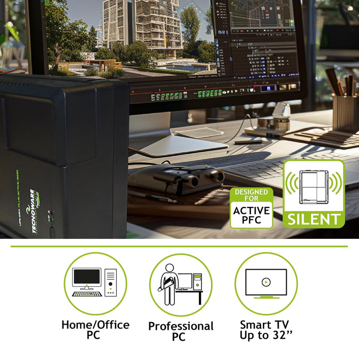 Tecnoware Power Systems - UPS ERA PLUS ACTIVE 1200 , Unterbrechungsfreie Stromversorgung , Schutz fü