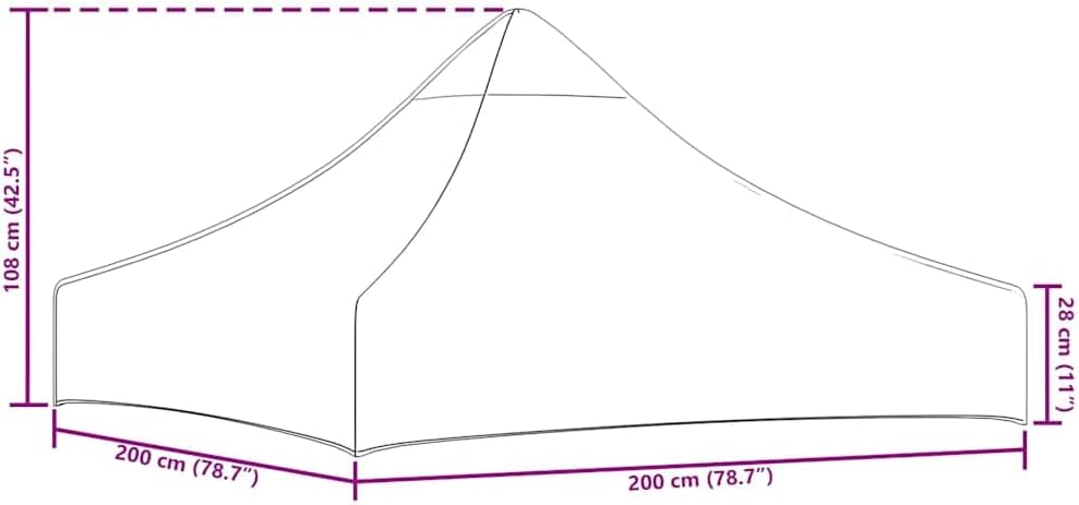 vidaXL Partyzelt Dach UV-beständig Wasserbeständig Ersatzdach Dachplane Zeltdach Ersatz Dach Plane f