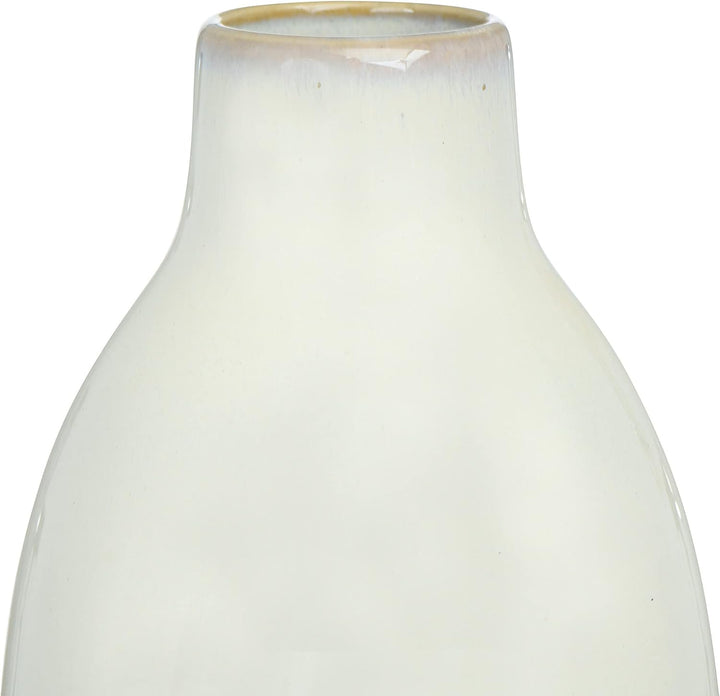 Main + Mesa Vase aus Steingut mit goldfarbenem Muster 4" diameter x 14" tall, 4" diameter x 14" tall