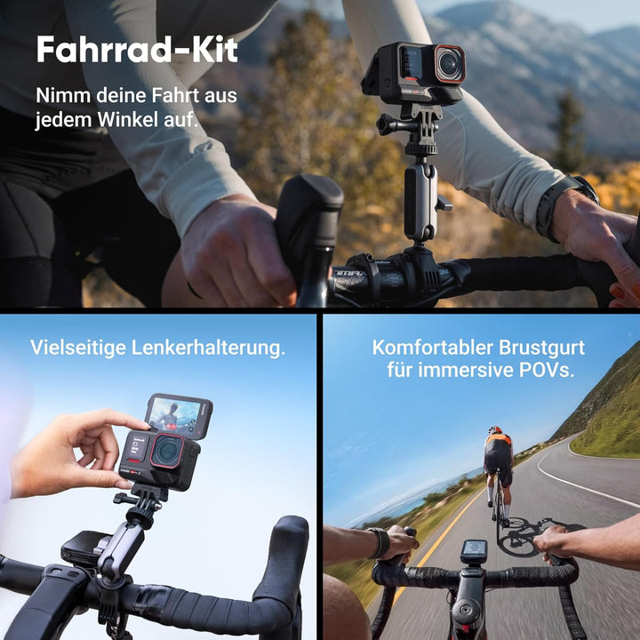 Insta360 Ace Pro 2 Bike-Bundle - 8K wasserdichte Actionkamera mit Leica entwickelt, 1/1,3" Sensor, D