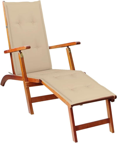 Gecheer Liegestuhl-Auflage Kissen Liegenauflage Stuhlauflage Auflage Deckchair Sonnenliege Liege Pol