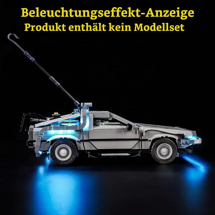 GEAMENT LED Licht-Set Kompatibel mit Lego Back to The Future - Beleuchtungsset für Creator 10300 Bau