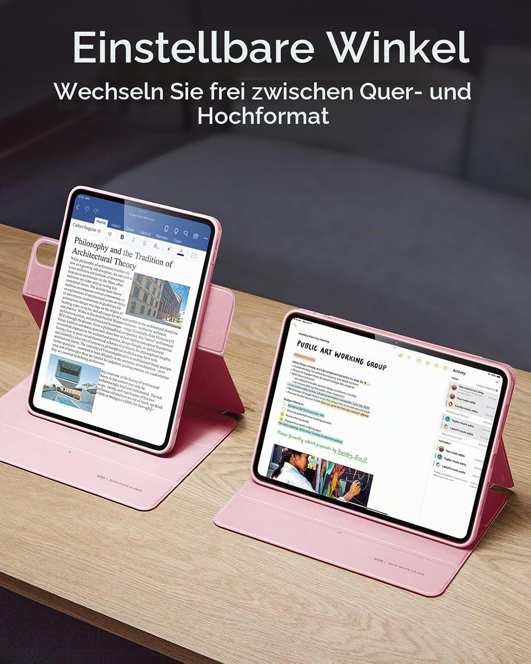 ESR Magnetisch Hülle für iPad Air 11 Zoll M4/M3/M2 (2026/2025/2024), iPad Air 5./4.Gen Hülle 10,9 Zo