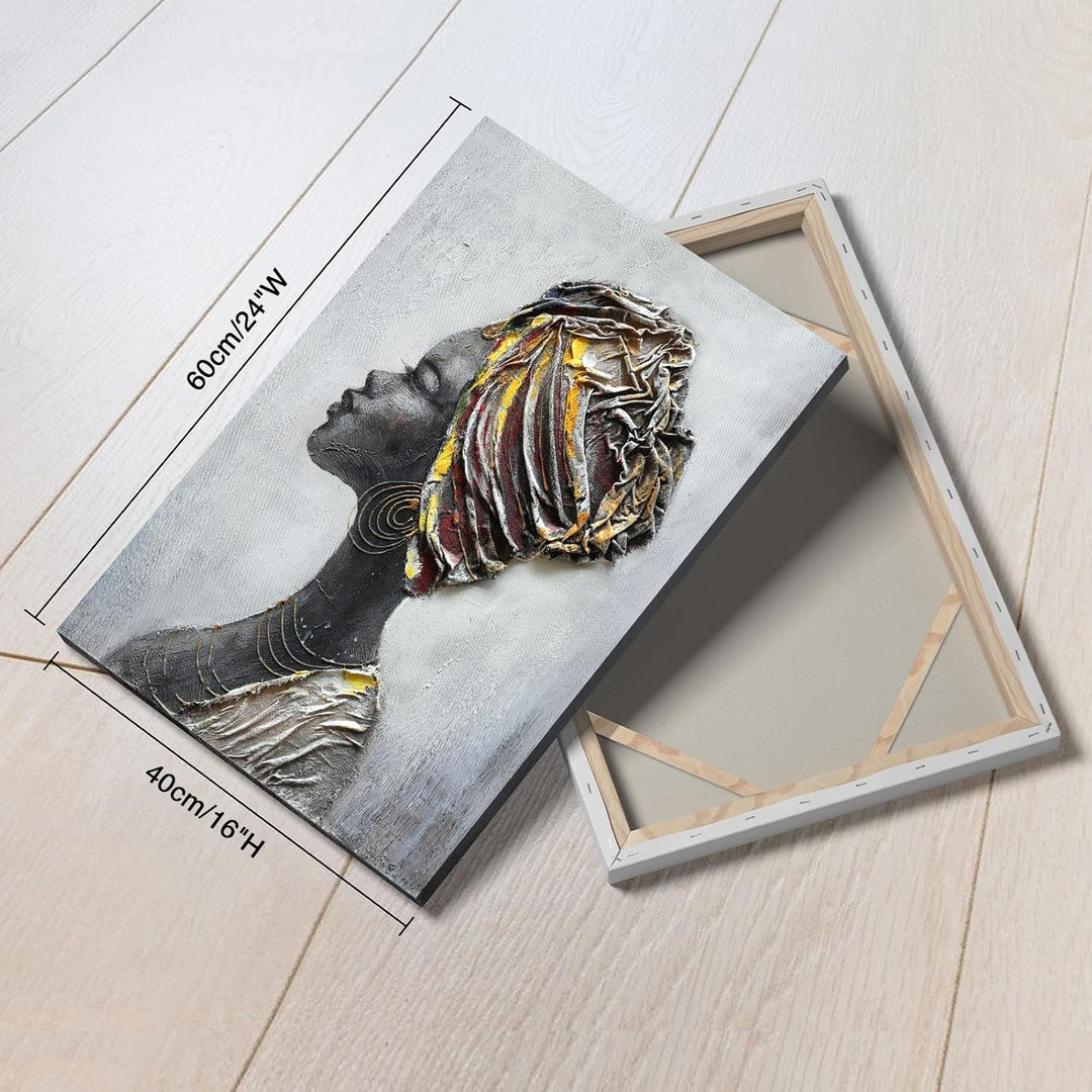 Moderne Mit Rahmen Leinwand Wandbilder, Abstrakte afrikanische Frau leinwand bilder kunstdruck bild