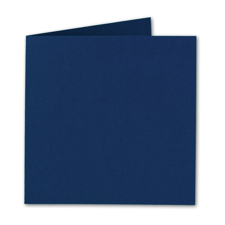 Quadratische Falt-Karten 15 x 15 cm - Nachtblau - 700 Stück - formstabil - für Drucker geeignet - fü