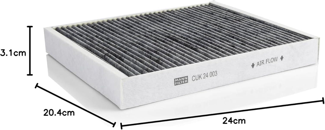 MANN-FILTER CUK 24 003 Innenraumfilter / Kabinenluftfilter - PKW + TRANSPORTER Aktivkohlefilter, Akt