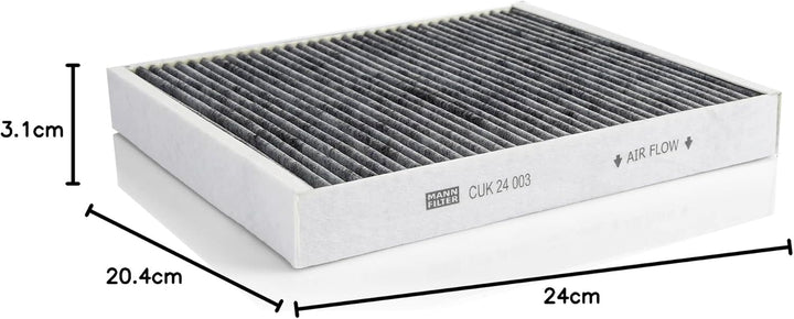 MANN-FILTER CUK 24 003 Innenraumfilter / Kabinenluftfilter - PKW + TRANSPORTER Aktivkohlefilter, Akt