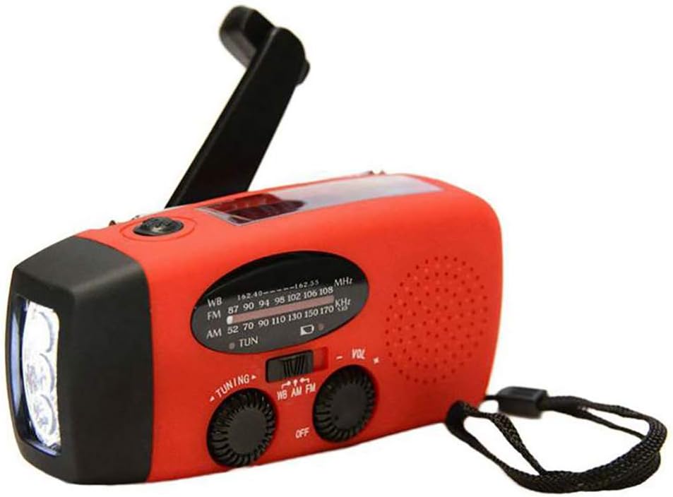 Solar Handkurbel Radio,2000 mAh Solar Handkurbel Dynamo Radio mit LED Taschenlampe Batterieleistung