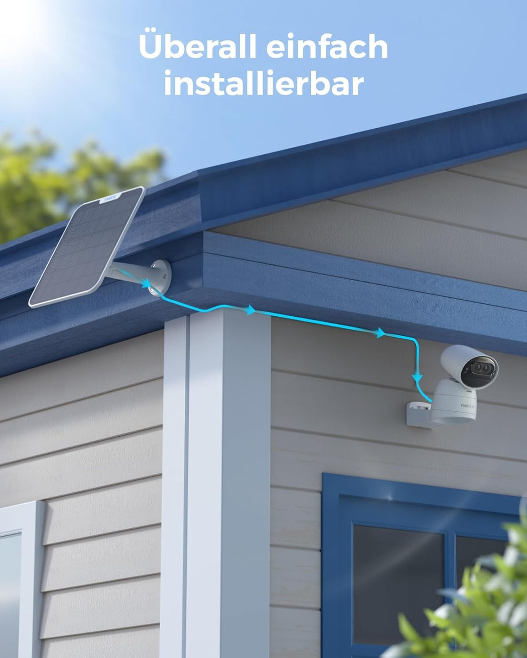 Reolink 4K Solar Überwachungskamera Aussen Akku mit 360° PTZ, Auto-Tracking, Dual Lens, 8MP WLAN Kam