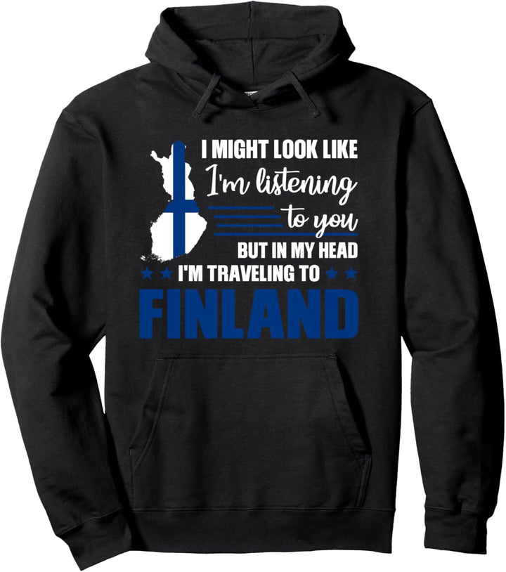 In meinem Kopf reiste ich nach Finnland. Reisen Pullover Hoodie