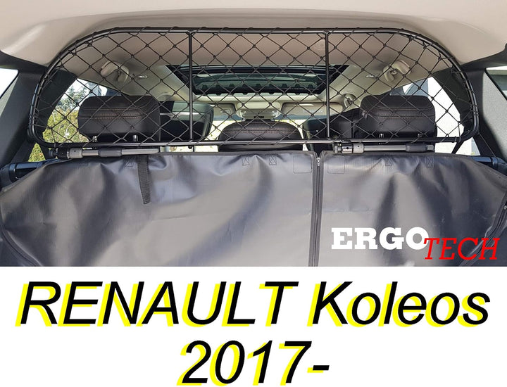 ERGOTECH Trennnetz Trenngitter für Renault Koleos (ab BJ 2017), RDA65-M, für Hunde und Gepäck