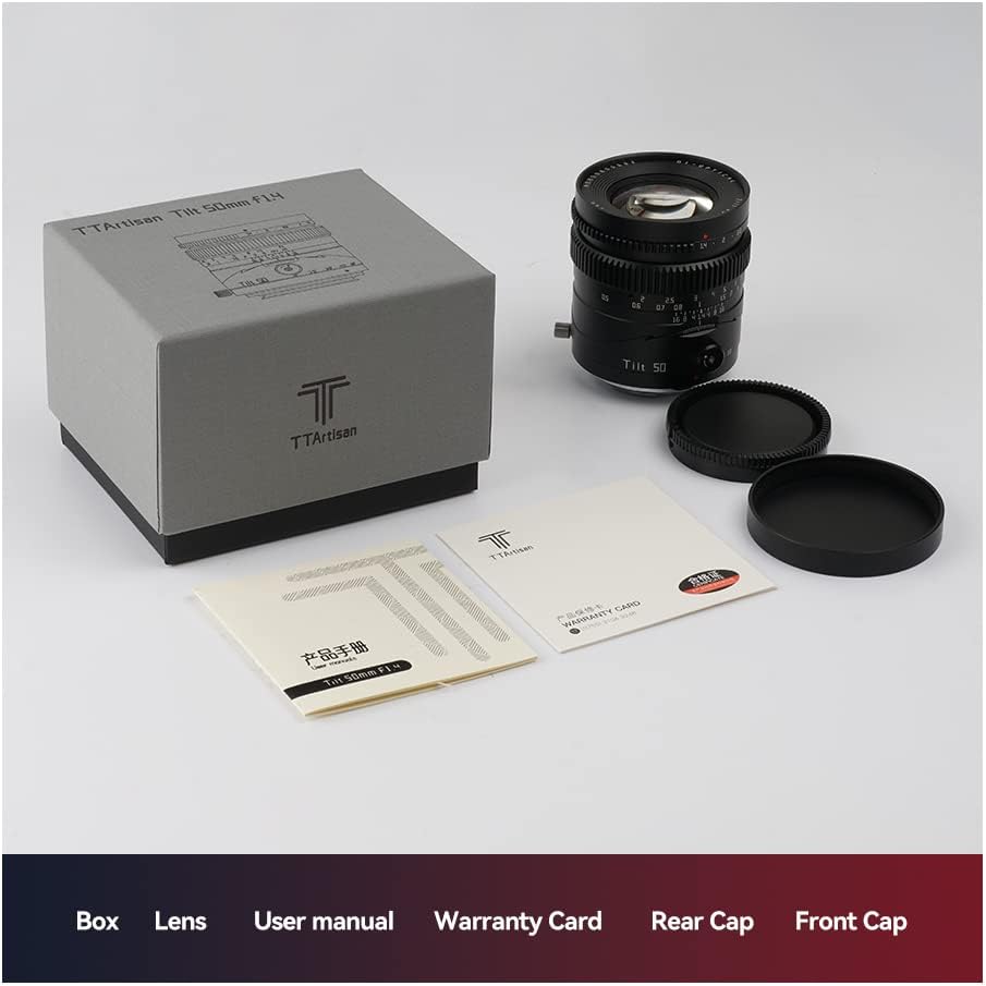 TTArtisan 50mm F1.4 Tilt Kamera Objektiv Vollrahmen Grosse Blende Manuelles Objektiv Miniatur Landsc