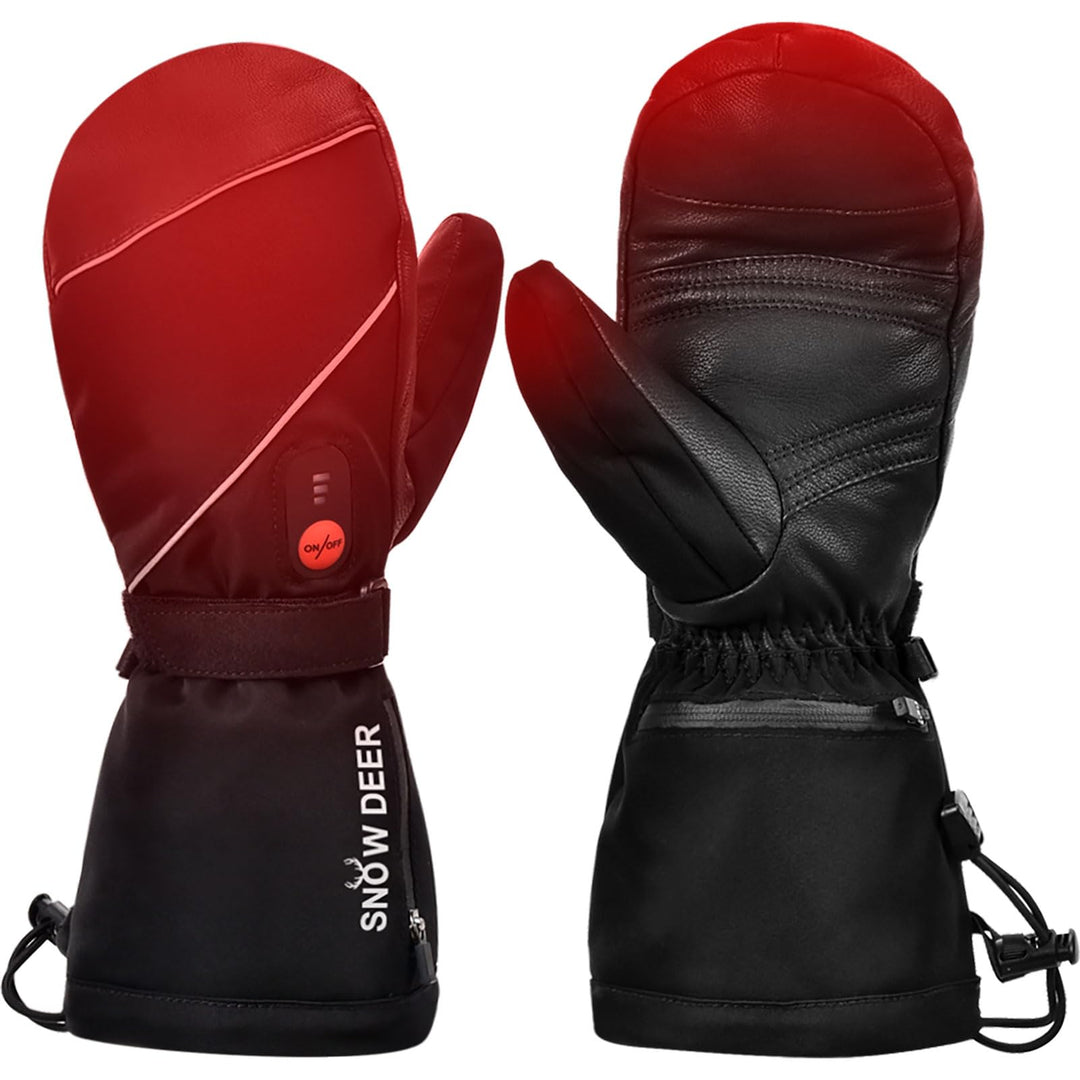 Beheizte Handschuhe,Wiederaufladbarem Lithium Akku 7.4V 2200MAH Skifahren Fausthandschuhe Herren und