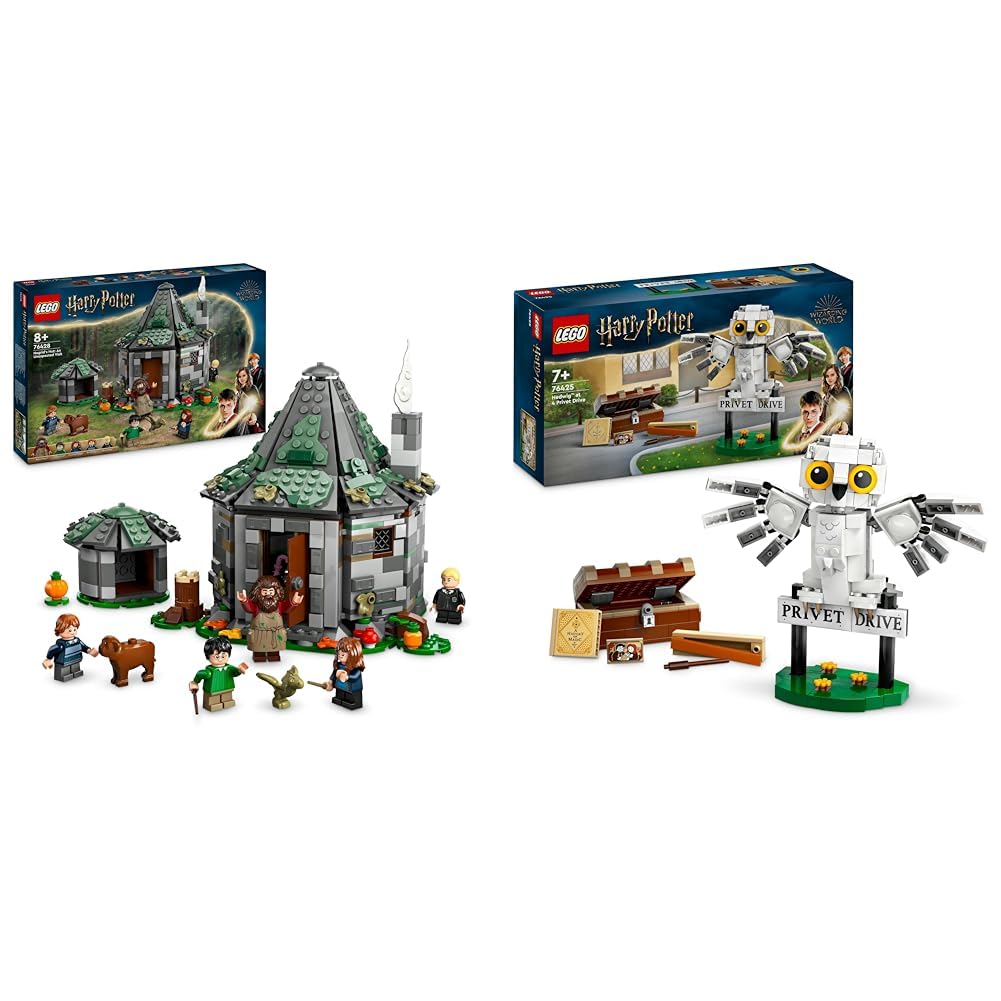 LEGO Harry Potter Hagrids Hütte: EIN unerwarteter Besuch Set mit 5 Mini-Figuren und 2 Tierfiguren &