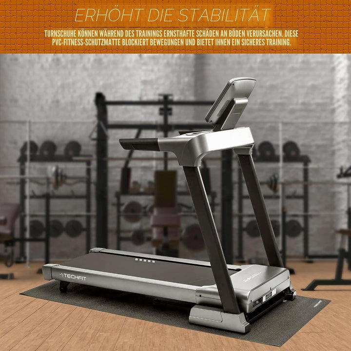 TechFit PVC Fitness Equipment Matte Multi Verwendung, gross Boden Gymnastikmatte (198 cm x 92 cm x 6