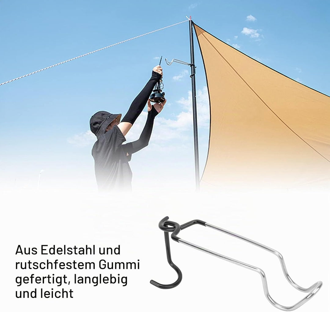 Outdoor Camping Laterne Haken Aufhänger Wasserflaschenhalter, Edelstahl Lampenaufhänger Ständer Wass