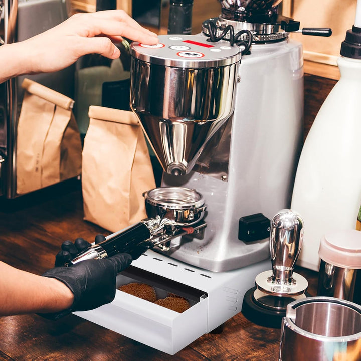 Wakects Kaffee-Klopf-Box-Behälter, Edelstahl-Gummi-Kaffeemühlen-Klopf-Box-Rückstands-Pulver-Eimer-Sc