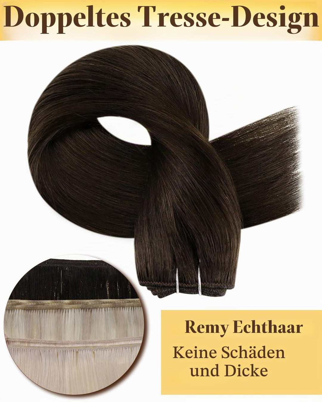 Hetto Echthaar Tressen Extensions Braun Tressen Echthaar Extensions Remy Echthaar Extensions Tressen