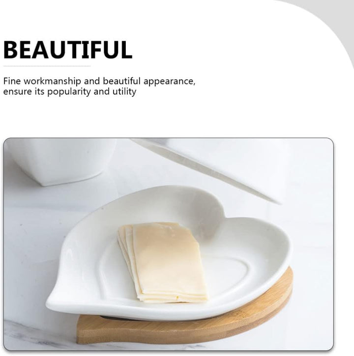 Cabilock Schreibtischaufsatz Butterdose Porzellan Butterdose Keramik Weiss Butterdose mit Deckel Min